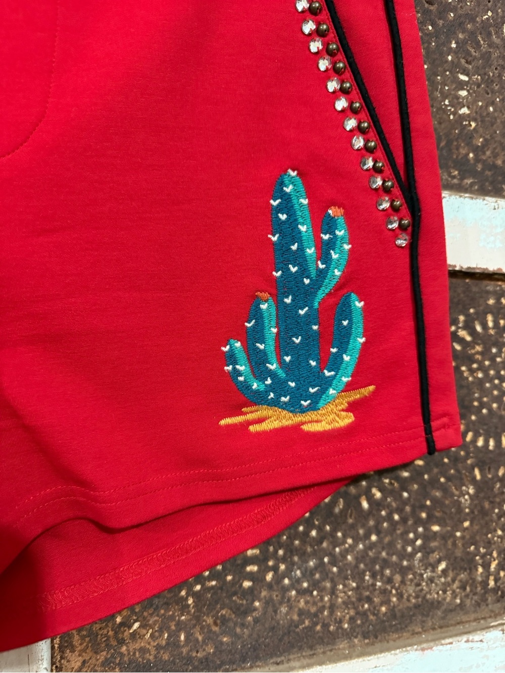 Double D Ranch Cactus Shorts - Picture 2 of 5